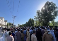 protests broke out in swat s matta tehsil on monday following a deadly attack in the shakardara area that left three people dead and injured well known transporter afzal khan gujjar photo express