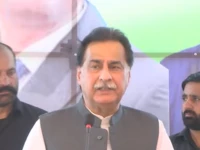 national assembly speaker ayaz sadiq speaking to the media in lahore photo screengrab