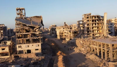 a drone view shows the destruction in a residential neighborhood after the withdrawal of the israeli forces from the area amid a ceasefire between israel and hamas in gaza in gaza city photo reuters