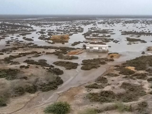 Kharo Chan once comprised around 40 villages, but most have disappeared under rising seawater Israr AHMED KHAN / AFP