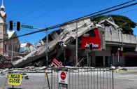 a road is blocked near the collapsed building after a magnitude 7 8 quake in general santos philippines june 8 2026 picture taken with a mobile phone photo reuters