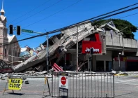 a road is blocked near the collapsed building after a magnitude 7 8 quake in general santos philippines june 8 2026 picture taken with a mobile phone photo reuters