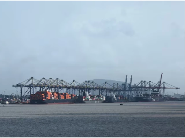 shipping containers are seen on a ship at the jawaharlal nehru port in navi mumbai india august 11 2025 photo reuters