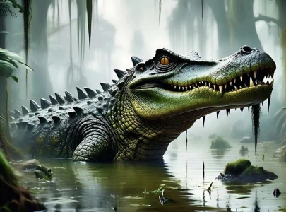 saltwater power turned ancient terror crocodile into a dinosaur eating giant