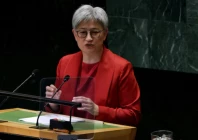 minister for foreign affairs of the commonwealth of australia penny wong addresses the 79th united nations general assembly at u n headquarters in new york u s september 27 2024 photo reuters