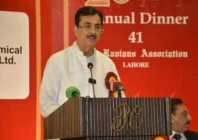 acting president yousaf raza gilani addresses the 41st annual dinner of the old ravians association in lahore photo ppp x