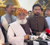 jamiat ulema e islam jui f chief maulana fazlur rehman and khyber pakhtunkhwa chief minister sohail afridi speaking a joint press conference in peshawar screengrab