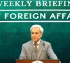 foreign office spokesperson tahir andrabi speaking at the foreign office s weekly press briefing screengrab