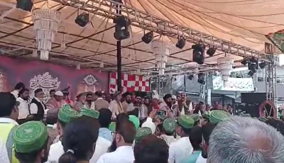 naat recitation under way ahead of the opening of the main milad procession in rawalpindi photo express