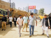 sindh chief minister murad ali shah reviews work on the under construction munawar chowrangi underpass photo sindh cm house