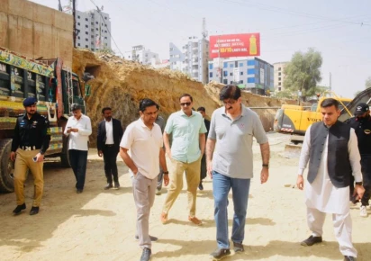 Finished bridge section of the Karachi BRT and Bhutto corridor