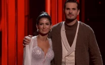 hilaria baldwin reacts to emotional elimination from dancing with the stars during disney night hilaria baldwin reacts to emotional elimination from dancing with the stars during disney night