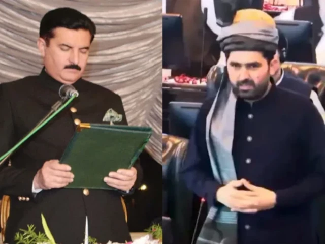 k p governor faisal karim kundi newly elected k p cm sohail afridi photo express