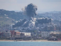 an israeli air strike on the city of tyre lebanon photo reuters