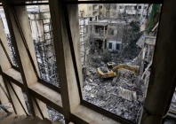 heavy machinery operates at the site of an israeli strike carried out on wednesday in ain al mraiseh in beirut lebanon april 9 2026 photo reuters