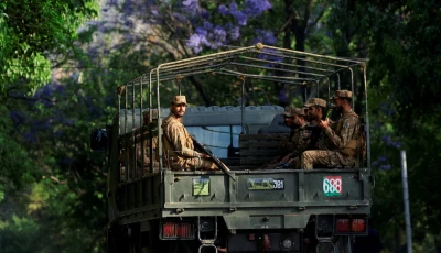 pakistani army soldiers patrol at d chowk near the president s house as pakistan prepares to host the u s and iran for the second phase of peace talks in islamabad pakistan april 21 2026 photo reuters