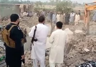 rescue and search operations continue after terrorists rammed an explosives laden vehicle into the fateh khel police checkpoint in khyber pakhtunkhwa s bannu district late saturday night martyring 12 police personnel photo express
