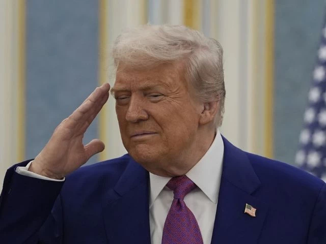 trump salutes saudi prince salman delegation photo ap trump salutes saudi prince salman delegation photo ap