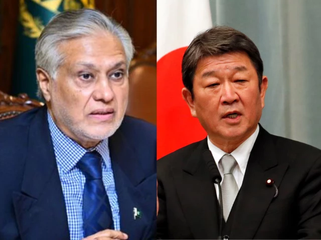 deputy prime minister and foreign minister ishaq dar japan s foreign minister toshimitsu motegi deputy prime minister and foreign minister ishaq dar japan s foreign minister toshimitsu motegi