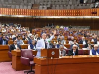 prime minister shehbaz sharif speaking at the national assembly on monday photo na facebook