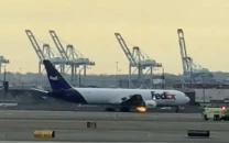 watch fedex cargo plane caught fire mid flight after bird strike watch fedex cargo plane caught fire mid flight after bird strike
