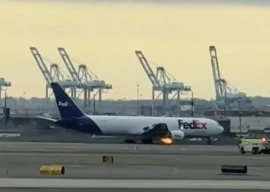 watch fedex cargo plane caught fire mid flight after bird strike watch fedex cargo plane caught fire mid flight after bird strike