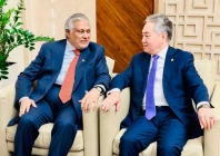 deputy prime minister and foreign minister ishaq dar meets kyrgyz foreign minister zheenbek kulubaev in bishkek photo mofa