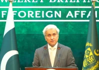 foreign office spokesperson tahir andrabi speaking at the fo weekly press briefing screengrab