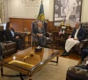meeting in islamabad between interior minister mohsin naqvi and us deputy assistant secretary of state for south and central asian affairs paul kapur screengrab