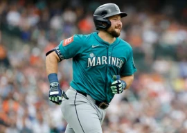 mariners fan catches cal raleigh home run changes shirt to mark no 62 mariners fan catches cal raleigh home run changes shirt to mark no 62