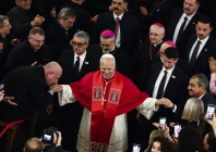 pope leo xiv meets with bishops priests deacons consecrated persons seminarians and pastoral workers at the catholic cathedral of the holy spirit known as the st esprit cathedral during his first apostolic journey in istanbul turkey november 28 2025 photo reuters