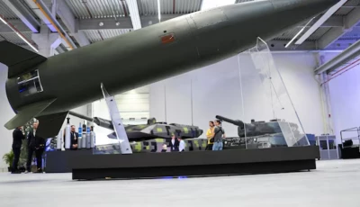 an army tactical missile system atacms is displayed during the inauguration of a new artillery plant of ammunition maker rheinmetall in unterluess germany august 27 2025 photo reuters