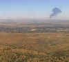 smoke rises from edwards air force base after the crash of a us air force b 52 bomber aircraft in edwards california u s june 15 2026 in a still image from an alertcalifornia fire surveillance camera photo reuters