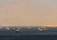 vessels in the strait of hormuz musandam oman on may 15 2026 photo reuters