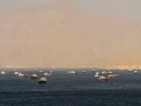 vessels in the strait of hormuz musandam oman on may 15 2026 photo reuters