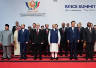 brics leaders including china russia and india entered a second day of talks in new delhi discussing inclusive global growth after reaching rare agreement calling for calm in the middle east photo afp