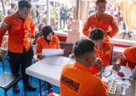 rescuers work at a command post during an operation after the virgo transport 8 ship according to a search and rescue agency sank while sailing from surabaya in east java to banjarmasin in south kalimantan at trisakti port in banjarmasin south kalimantan province indonesia september 13 2026 photo reuters