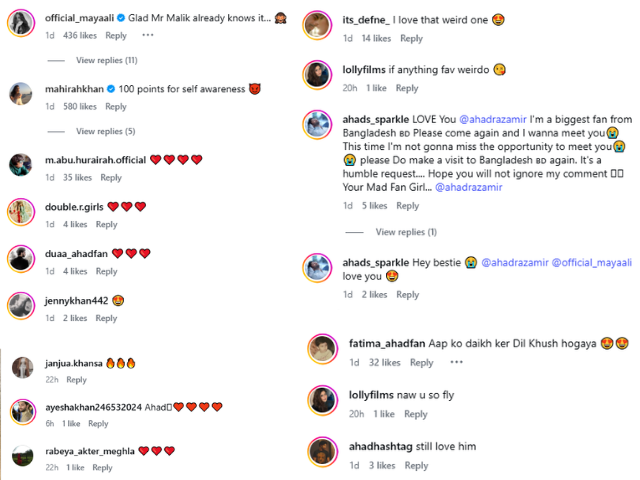 Screengrab from Ahad Raza Mir instagram