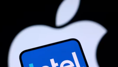 intel and apple logos are seen in this illustration taken september 24 2025 photo reuters