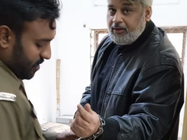 hamid raza in police custody in faisalabad photo x hamid raza in police custody in faisalabad photo x