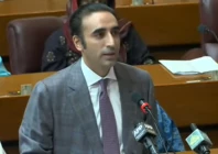 pakistan peoples party chairman bilawal bhutto zardari speaking on the floor of the national assembly screengrab