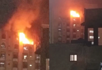 gas cylinder explodes at bismillah residency near five star chowrangi in block d north nazimabad photo express