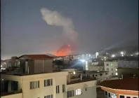 visuals show a military compound in kabul burning after pakistan air force strikes photo ptv