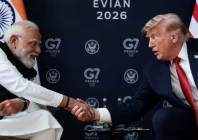 us president donald trump shakes hands with indian prime minister narendra modi as they attend a bilateral meeting during the g7 summit in evian les bains france june 17 2026 photo reuters