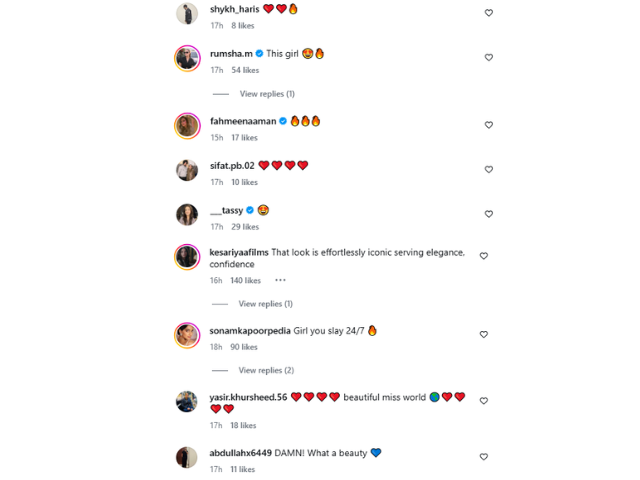 Screengrab of Dananeer Moben's page