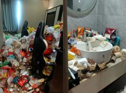 hotel room left filled with rubbish after guest s two year stay