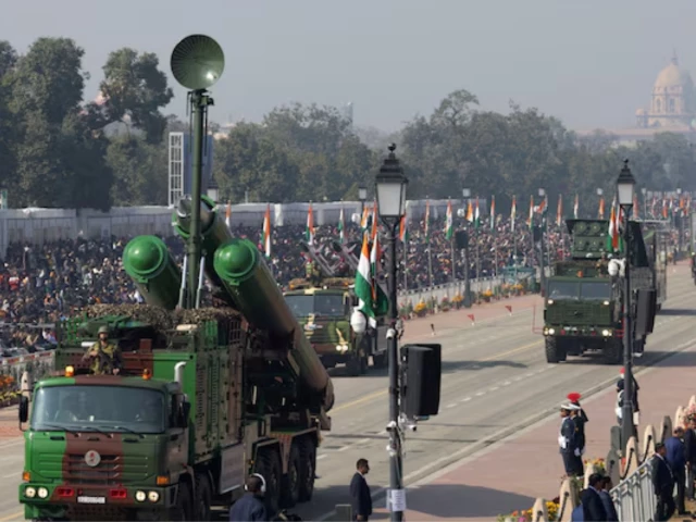 the indian army s brahmos missile launcher is displayed during the republic day parade in new delhi india january 26 2026 photo reuters the indian army s brahmos missile launcher is displayed during the republic day parade in new delhi india january 26 2026 photo reuters