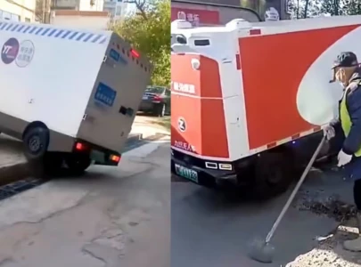 driverless delivery vans in china go viral for causing road chaos