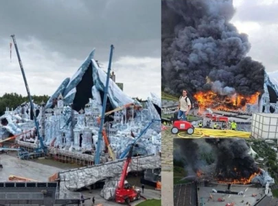 massive fire destroys tomorrowland festival s main stage ahead of opening in belgium massive fire destroys tomorrowland festival s main stage ahead of opening in belgium