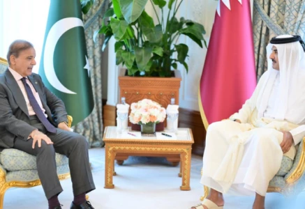 prime minister muhammad shehbaz sharif emir of the state of qatar his highness sheikh tamim bin hamad al thani prime minister muhammad shehbaz sharif emir of the state of qatar his highness sheikh tamim bin hamad al thani